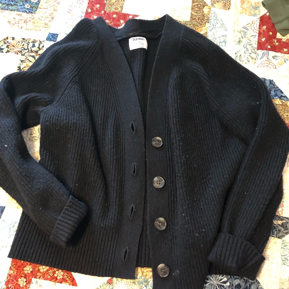 Black old navy cardigan